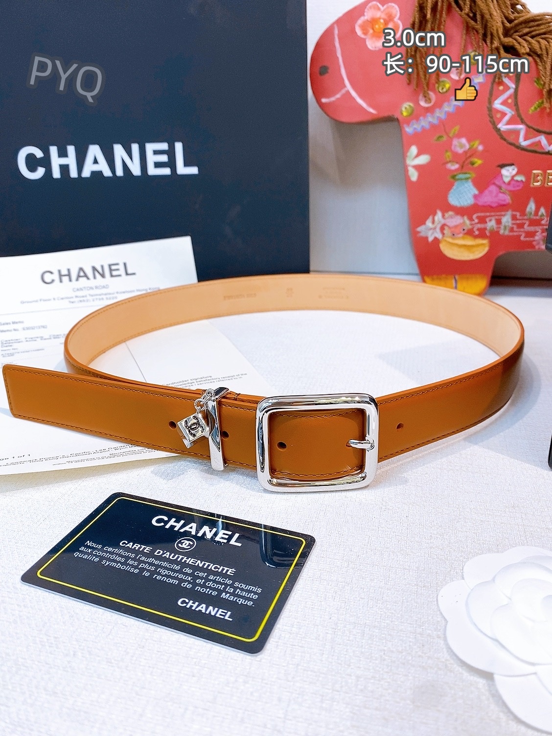 Chanel 3.0cm Width Automatic Buckle Belts # 306638