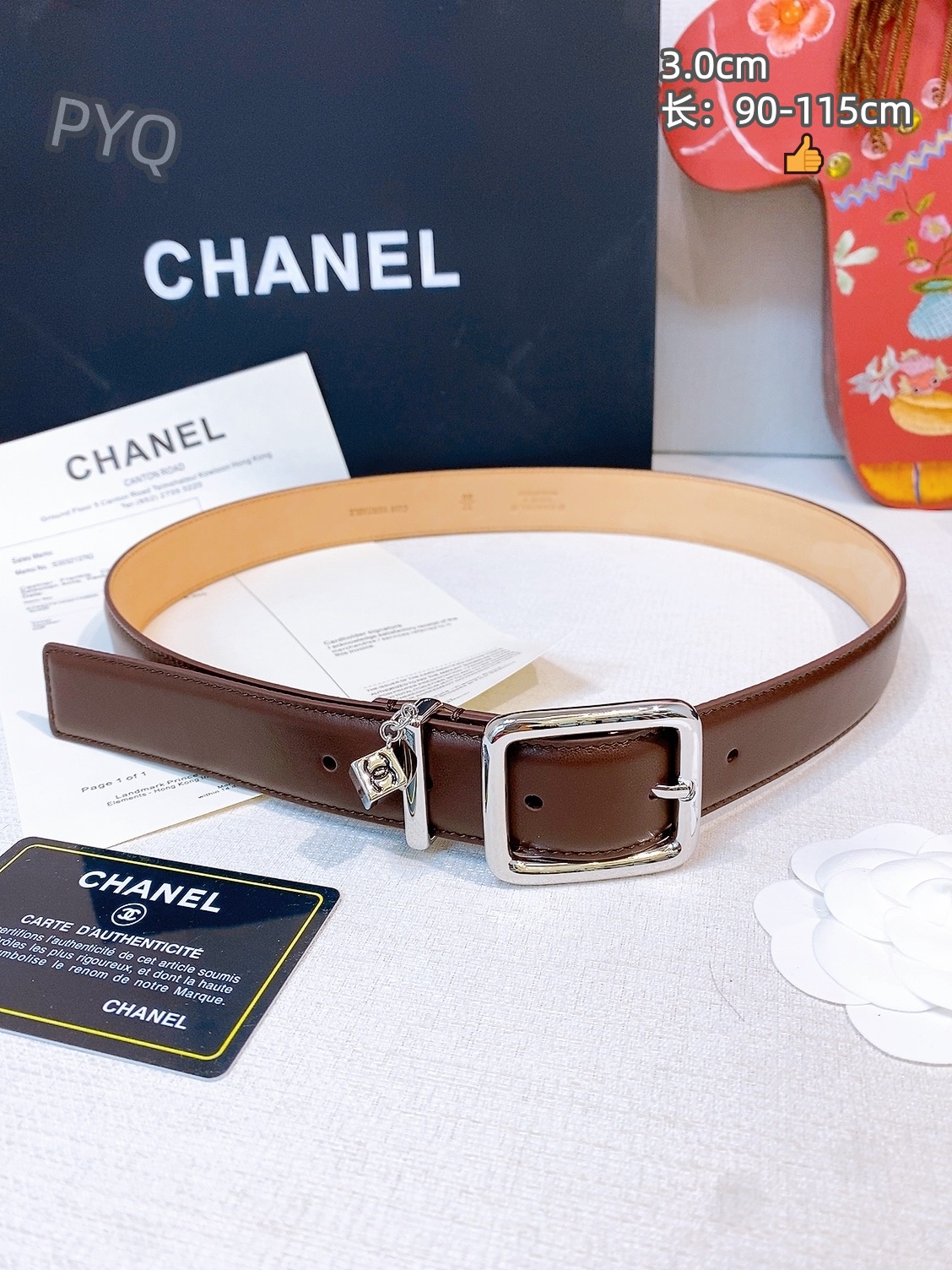 Chanel 3.0cm Width Automatic Buckle Belts # 306639