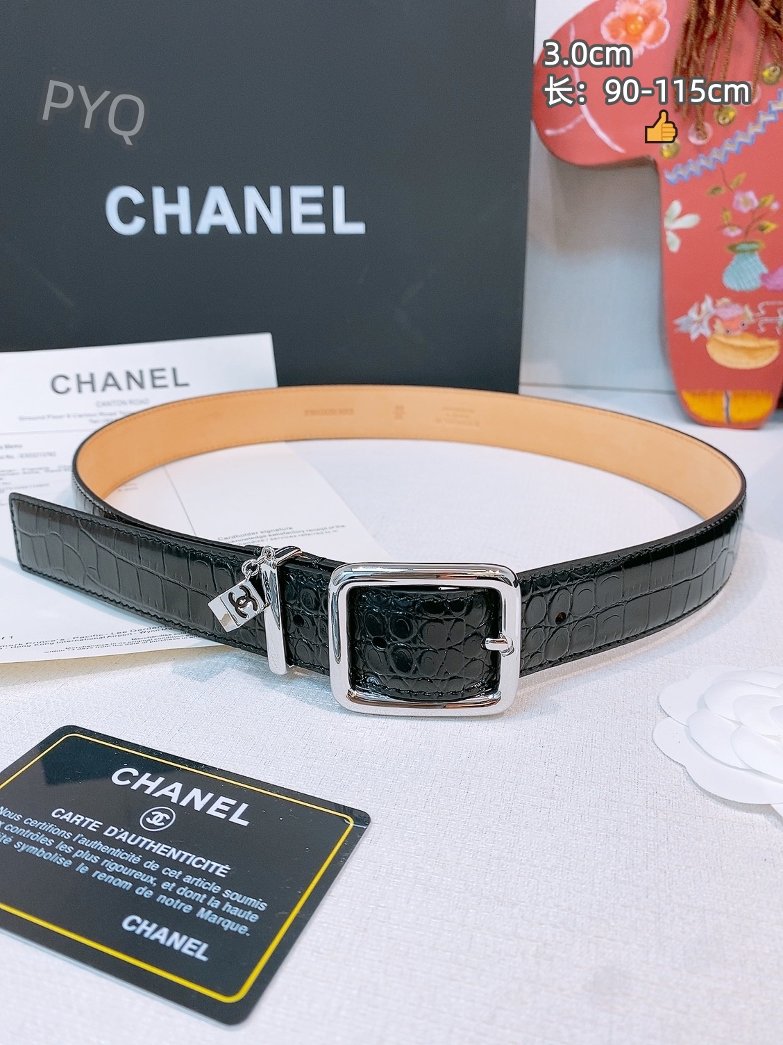 Chanel 3.0cm Width Automatic Buckle Belts # 306641