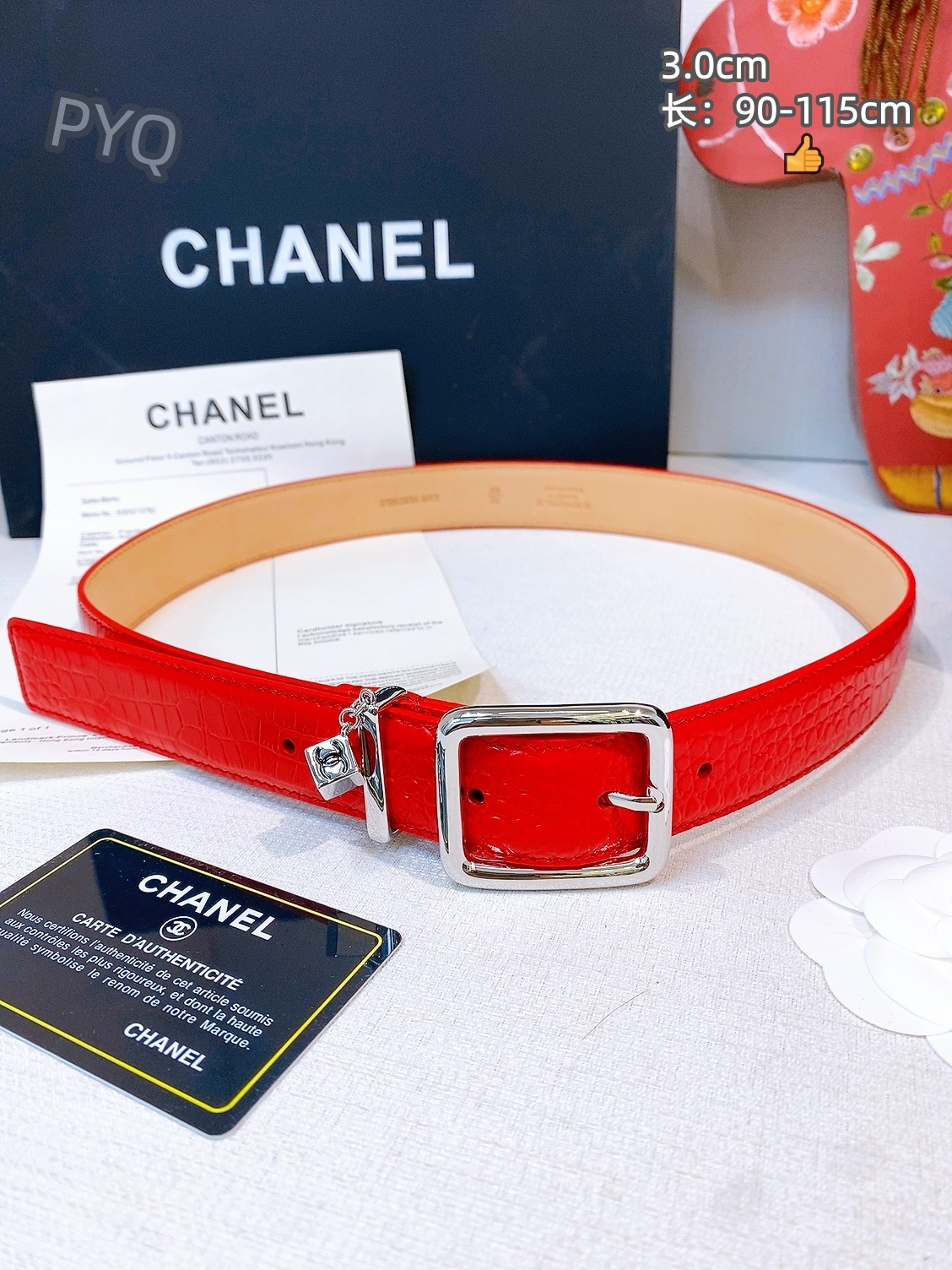 Chanel 3.0cm Width Automatic Buckle Belts # 306642