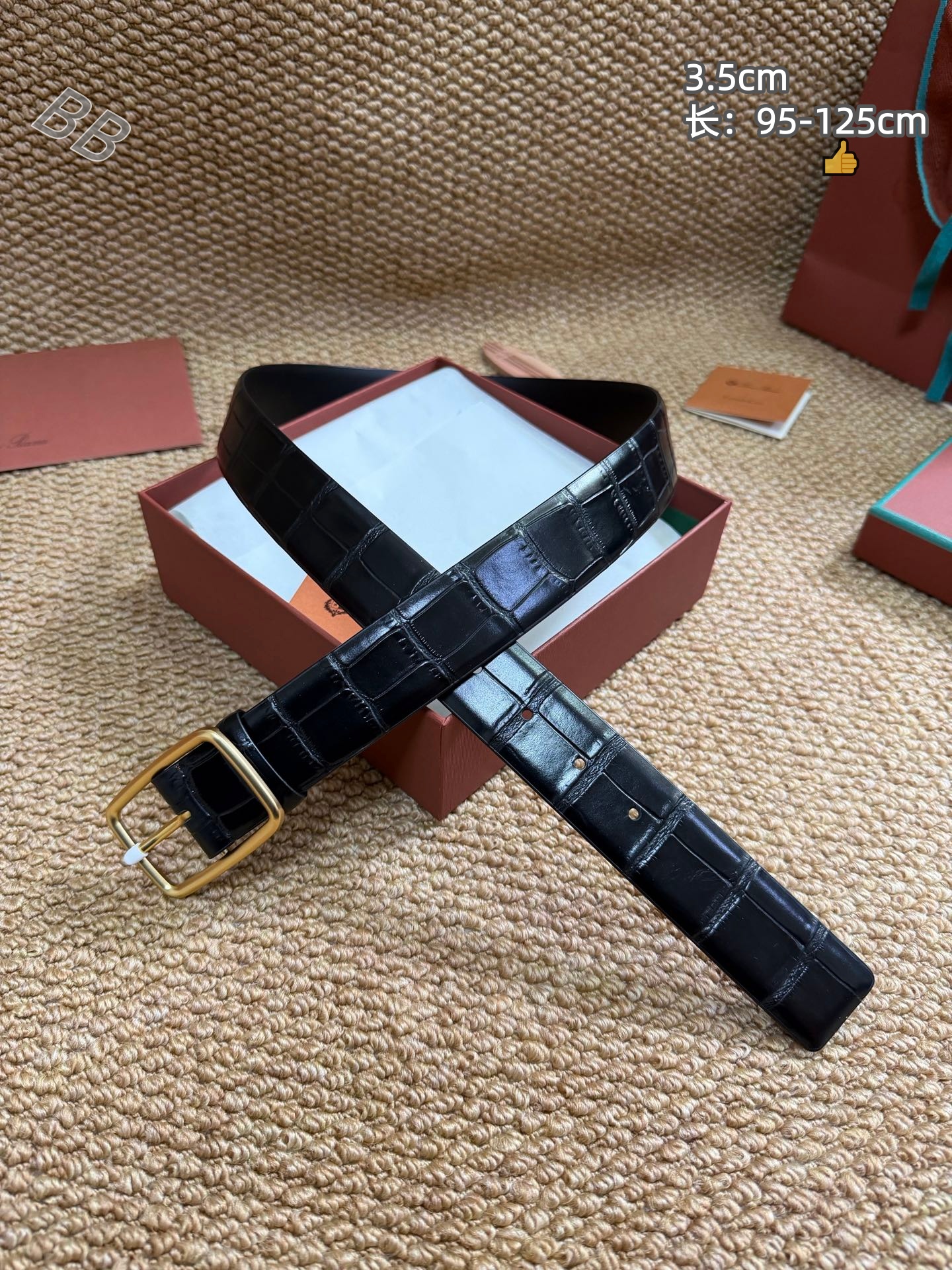 Loro Piano 3.5cm Width Belts # 306649