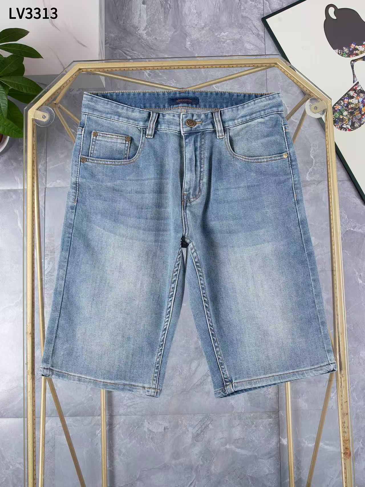 Louis Vuitton Denim Shorts For Men # 306687