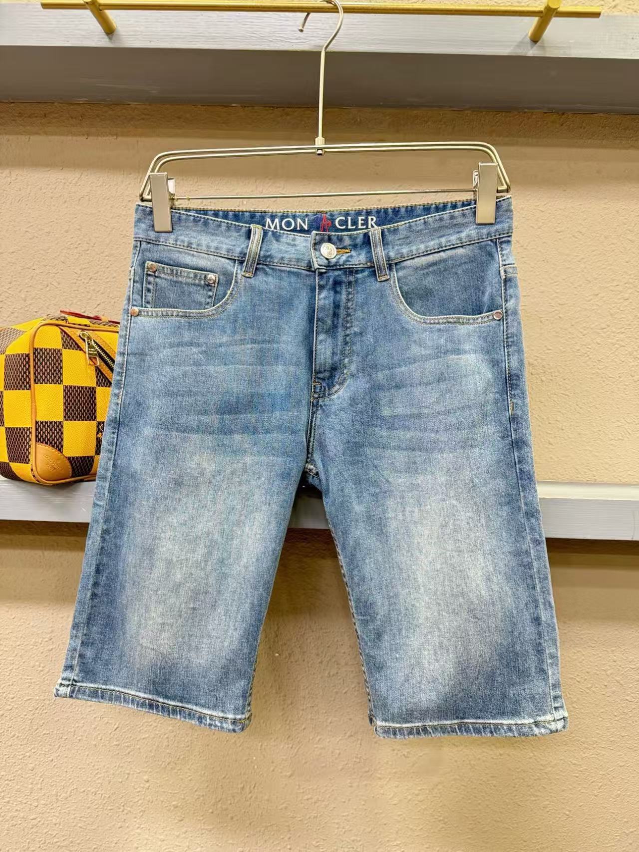 Moncler Denim Shorts For Men # 306752