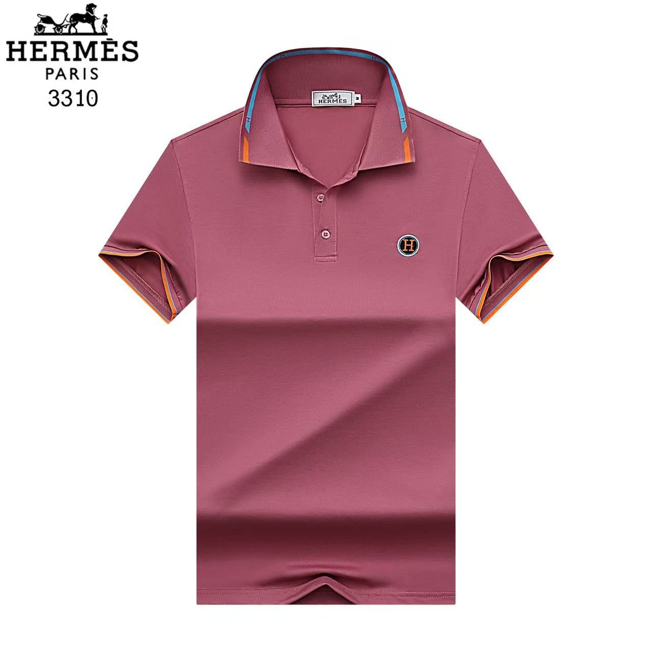 Hermes Short Sleeve Polo Shirts For Men # 306837