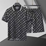 Louis Vuitton Short Sleeve Polo Shirt and Shorts Set For Men For Men # 305801, cheap LV Tracksuits