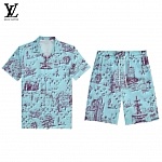 Louis Vuitton Short Sleeve Polo Shirt and Shorts Set For Men For Men # 305802
