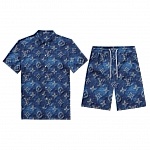 Louis Vuitton Short Sleeve Polo Shirt and Shorts Set For Men For Men # 305823, cheap LV Shirt Short Set