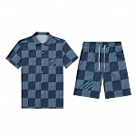 Louis Vuitton Short Sleeve Polo Shirt and Shorts Set For Men For Men # 305825, cheap LV Shirt Short Set