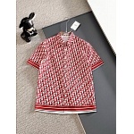 Dior Short Sleeve Polo Shirt and Shorts Set For Men For Men # 305863, cheap Dior Shirt Short Set