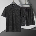 Fendi Short Sleeve Polo Shirt and Shorts Set For Men For Men # 305910, cheap Fendi Shirt Short