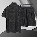 Fendi Short Sleeve Polo Shirt and Shorts Set For Men For Men # 305910, cheap Fendi Shirt Short
