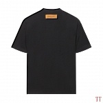 Louis Vuitton Short Logo Embroidered Short Sleeve T Shirts For Men # 307138, cheap Short Sleeved