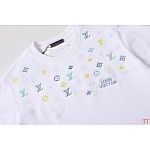 Louis Vuitton Logo Embroidered Short Sleeve T Shirts For Men # 307139, cheap Short Sleeved